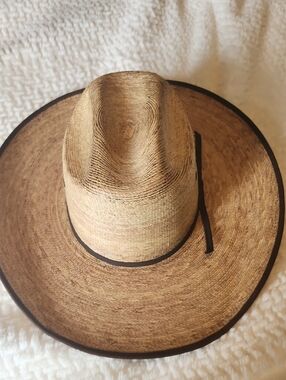 Atwood Straw Western Cowboy Hat - Natural Brown Size 6 7/8